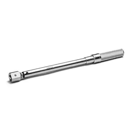 All-steel interchangeable torque wrench with 14 mm x 18 mm drive and dual-scale dial