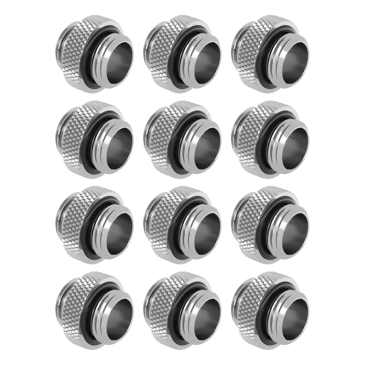 greenDracaena greenDracaena G1/4" Male-to-Male Extender Fitting 12-pack Silver — product photo