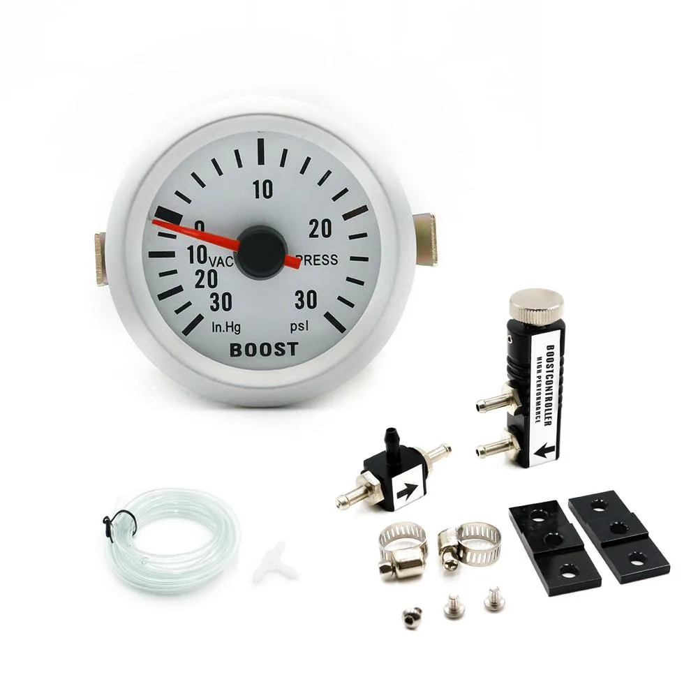 Dyno Racing Dyno Racing 52mm Boost Gauge Kit 30 PSI Blue LED + Manual Controller — product photo