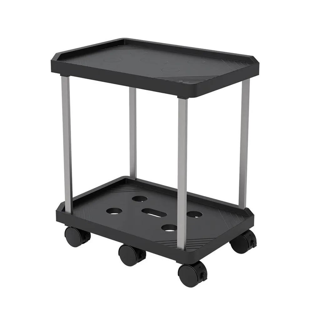 Jicheng Jicheng 2-Tier CPU Tower Stand with 6 Locking Wheels, 18×9×16 in, 50 lb per tier — product photo
