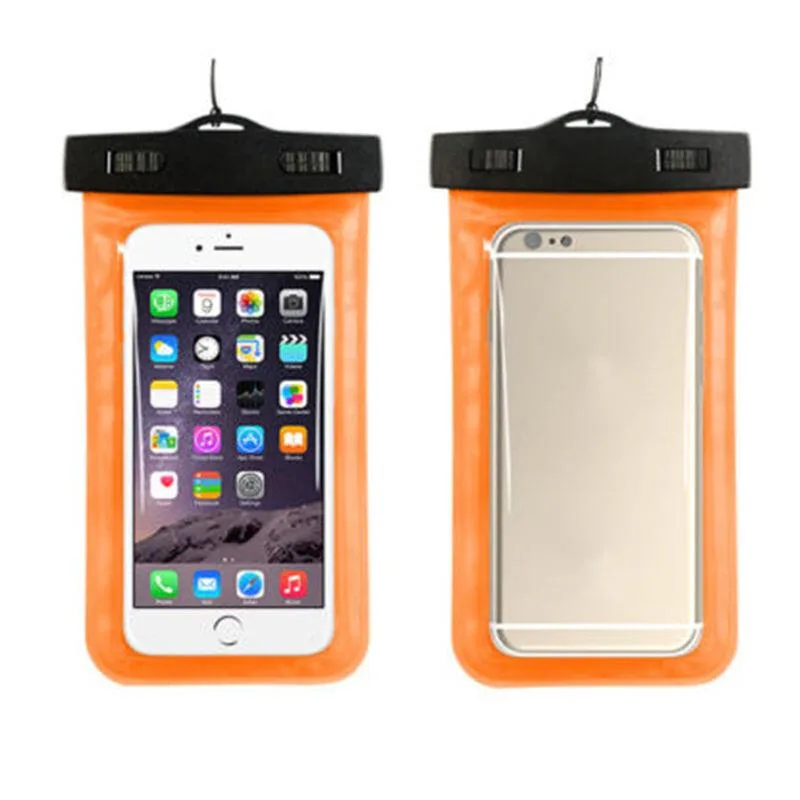The Perfect Part The Perfect Part Waterproof Floating Phone Pouch 3 Pack Orange 7.5 x 4.2 x .5 in — product photo
