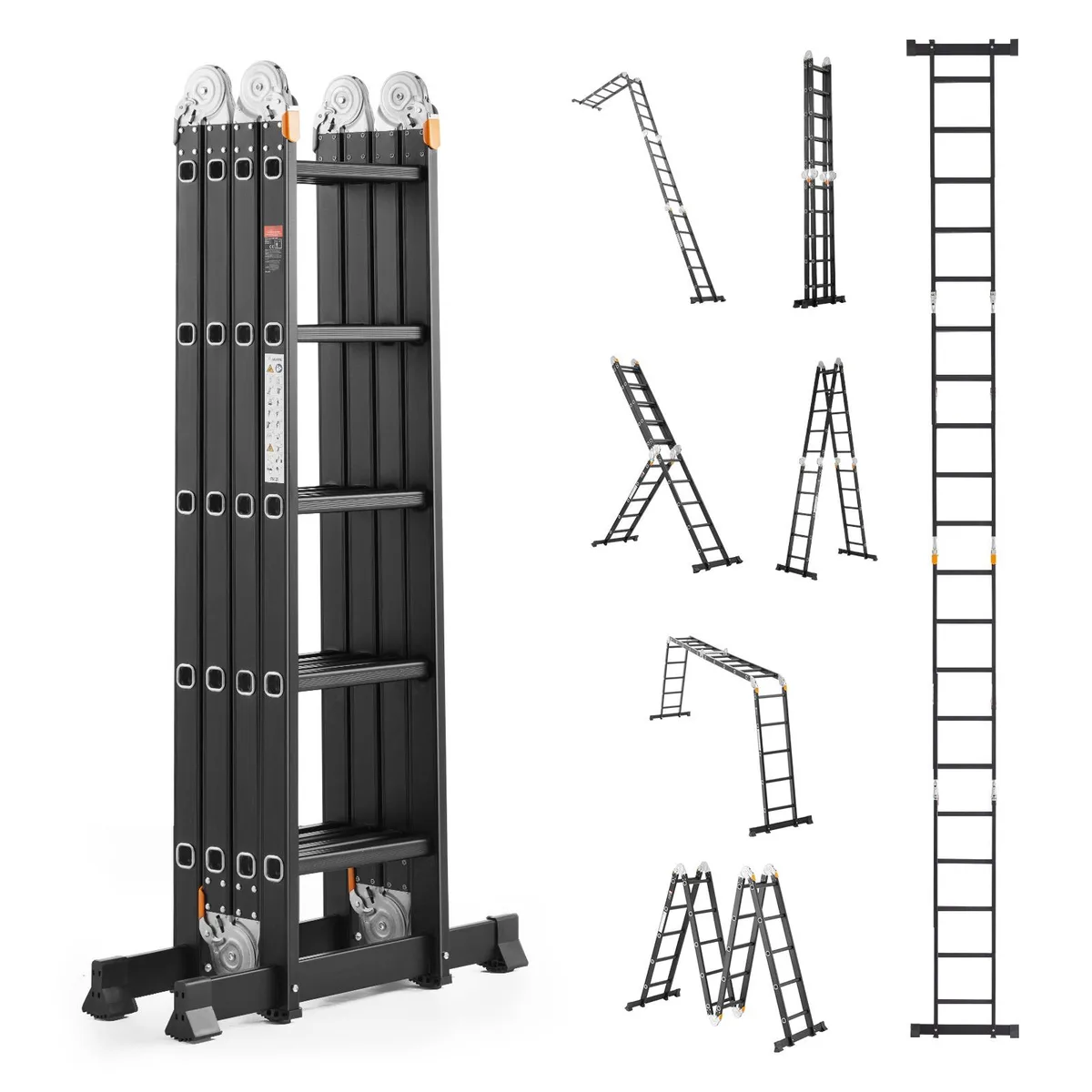 VEVOR VEVOR 7-in-1 Folding Ladder 19 ft 330 lbs KMP405A — product photo