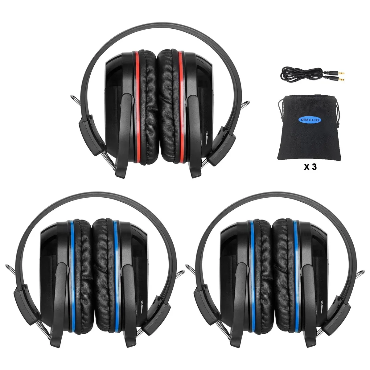 GSM Outdoors GSM Outdoors SIMOLIO Infrared Headphones Car DVD Not Bluetooth Universal 2 Channel 2 in 1 accessory — product photo