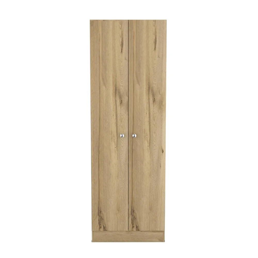 FM FURNITURE FM FURNITURE Virginia Double Door Storage Cabinet 5 Shelves 47.4"H Light Oak/Black — product photo