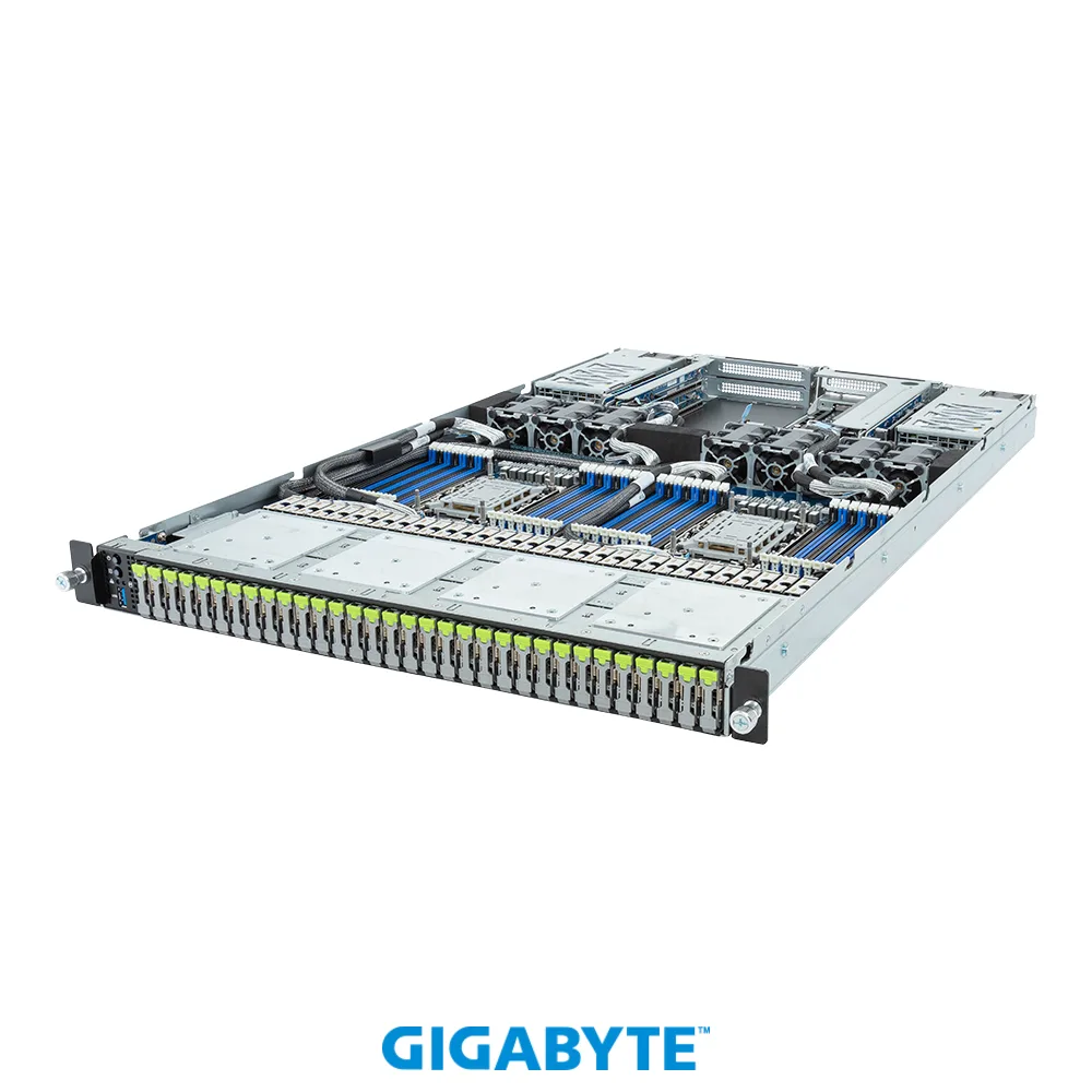 GIGABYTE GIGABYTE S183-SH0-AAJ1 barebone server 1U 32-bay E1.S NVMe 2000W — product photo