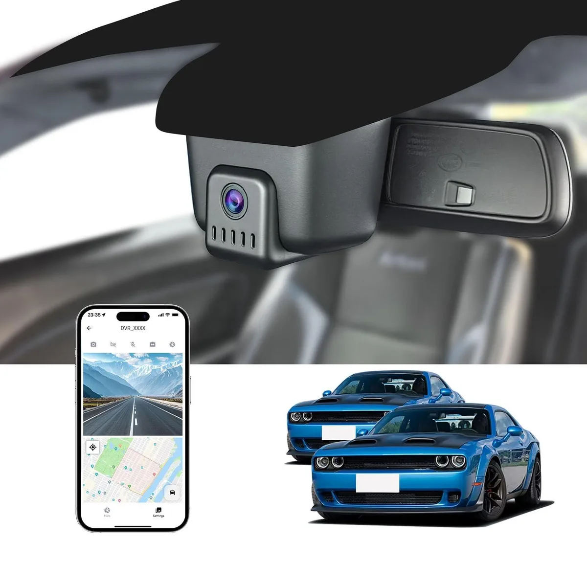 ARENTI ARENTI 2 in 1 accessory for Dodge Challenger 2015-2023 Model A No Hole — product photo