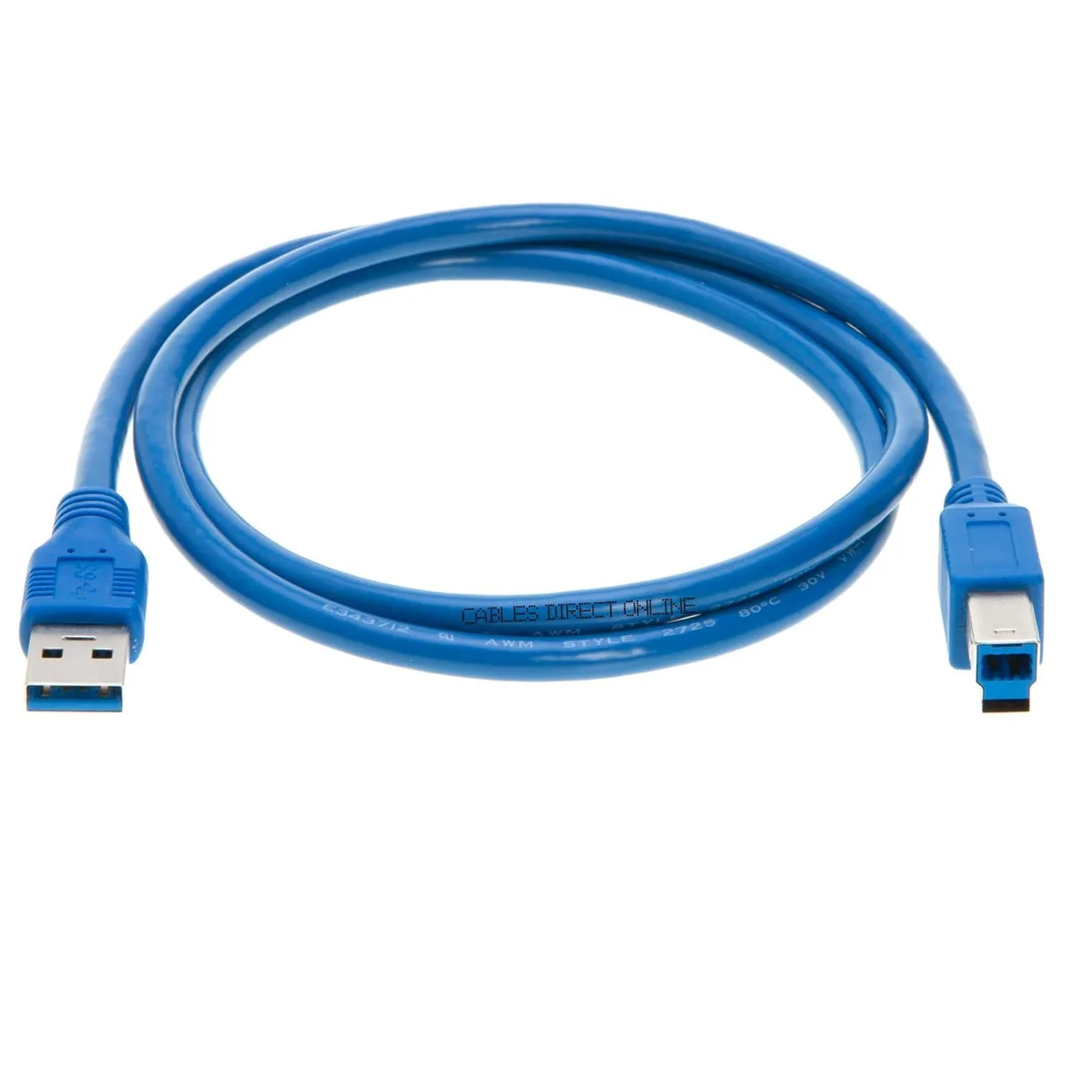 Cables Direct Online Cables Direct Online USB 3.0 A to B Male Cable Blue 3ft 3 Pack — product photo