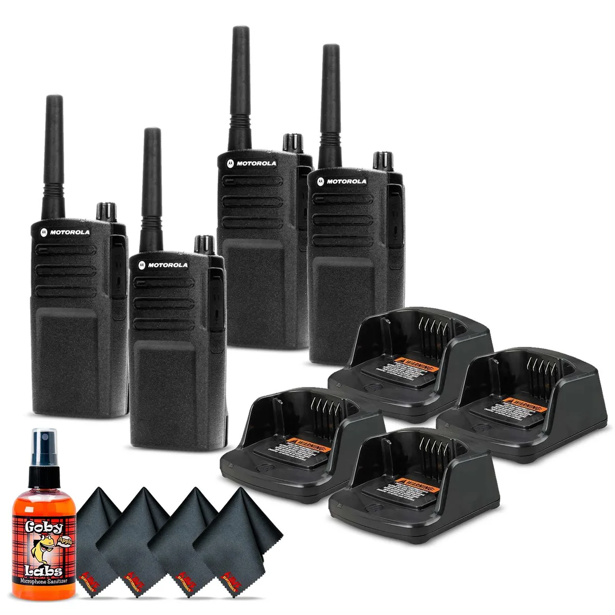Motorola Motorola RMU2040 two-way radio 4 pack bundle — product photo