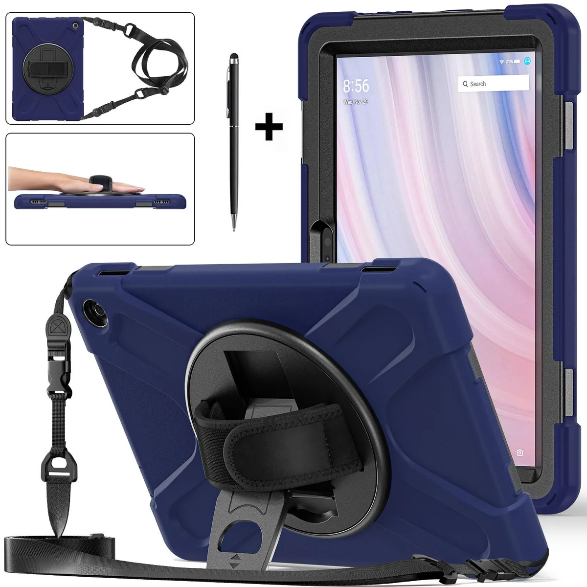 BONAEVER BONAEVER Shockproof Case Navy Blue for Fire HD 10 13th Gen 2023 10.1 inch — product photo