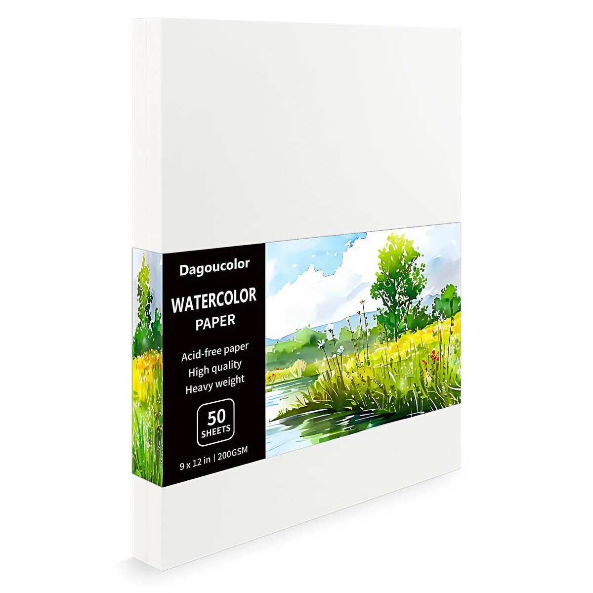 DagouColor Dagou001 Fine Art Watercolor Paper 9 x 12 200GSM 50 Sheets — product photo