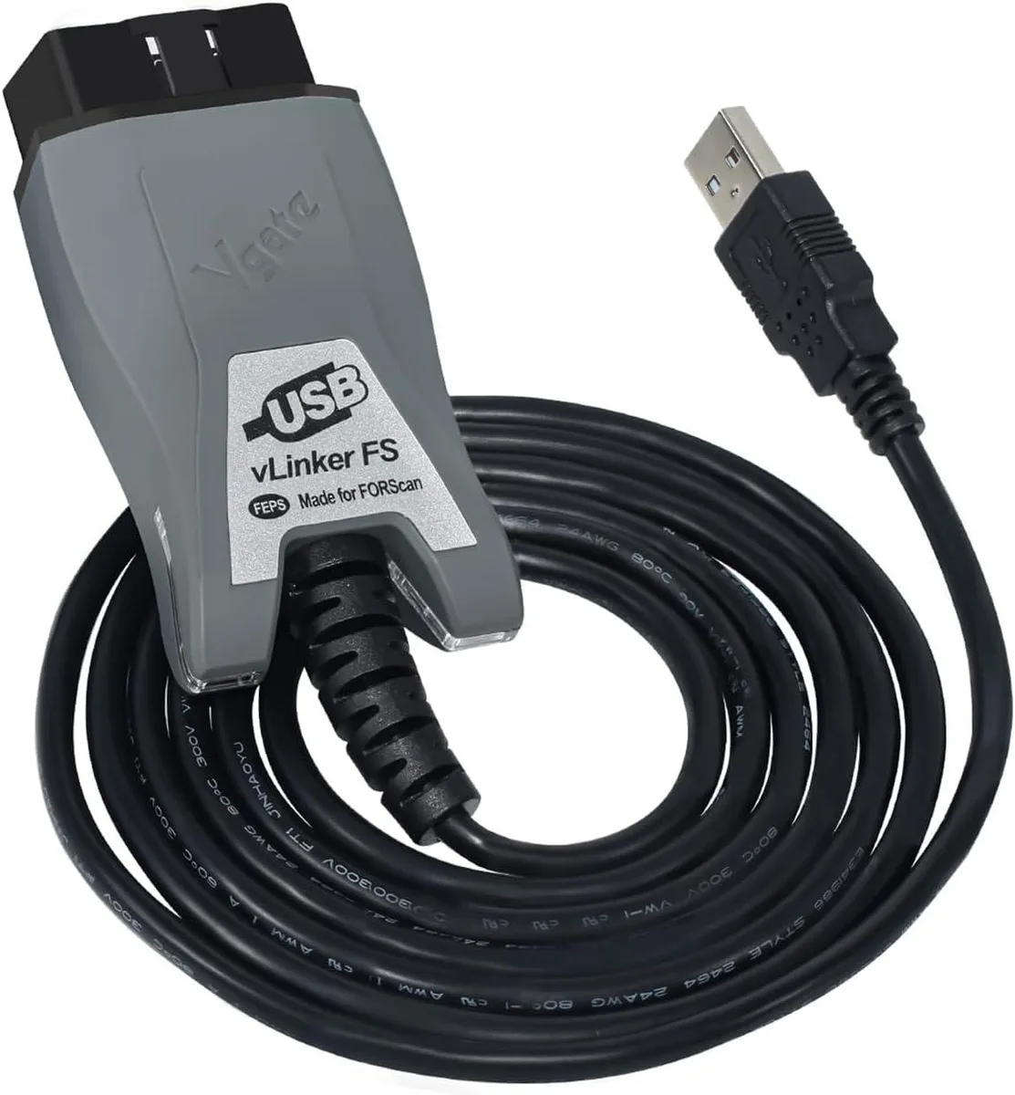 TAURKENAM TAURKENAM vLinker FS USB OBD2 Adapter FORScan HS/MS-CAN Car Electronics Accessory — product photo