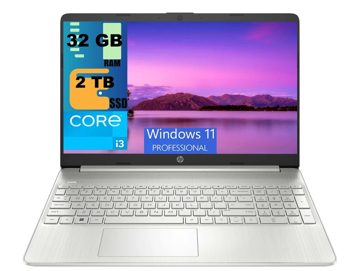 HP HP 15 laptop i3-1215U 32GB 2TB PCIe SSD Silver — product photo