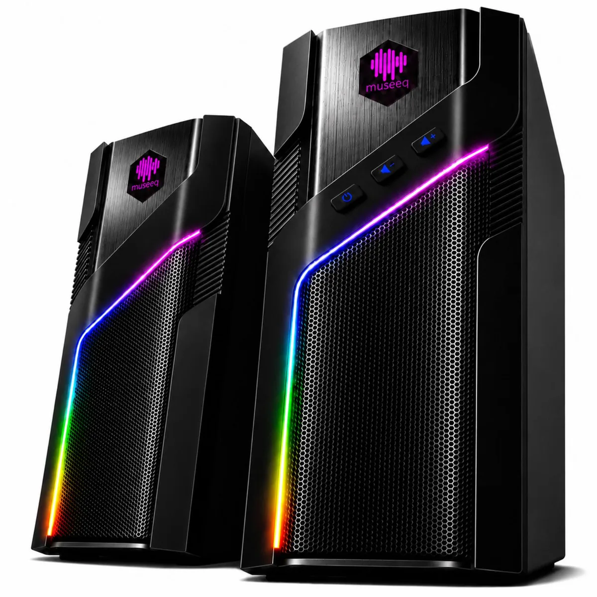 museeq museeq 2.0 speaker black 21 RGB modes 3.5 mm 80 cm cable — product photo