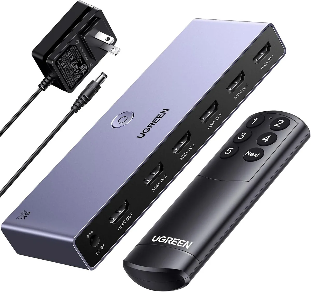 Vszerda Vszerda HDMI Switch 5 in 1 Out 8K@60Hz 40Gbps — product photo