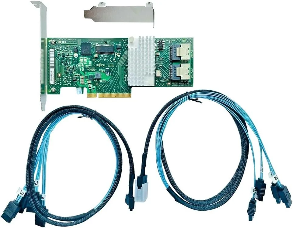 LSI LSI 9211-8I SAS Controller IT Mode 2× SFF8087 Cable — product photo