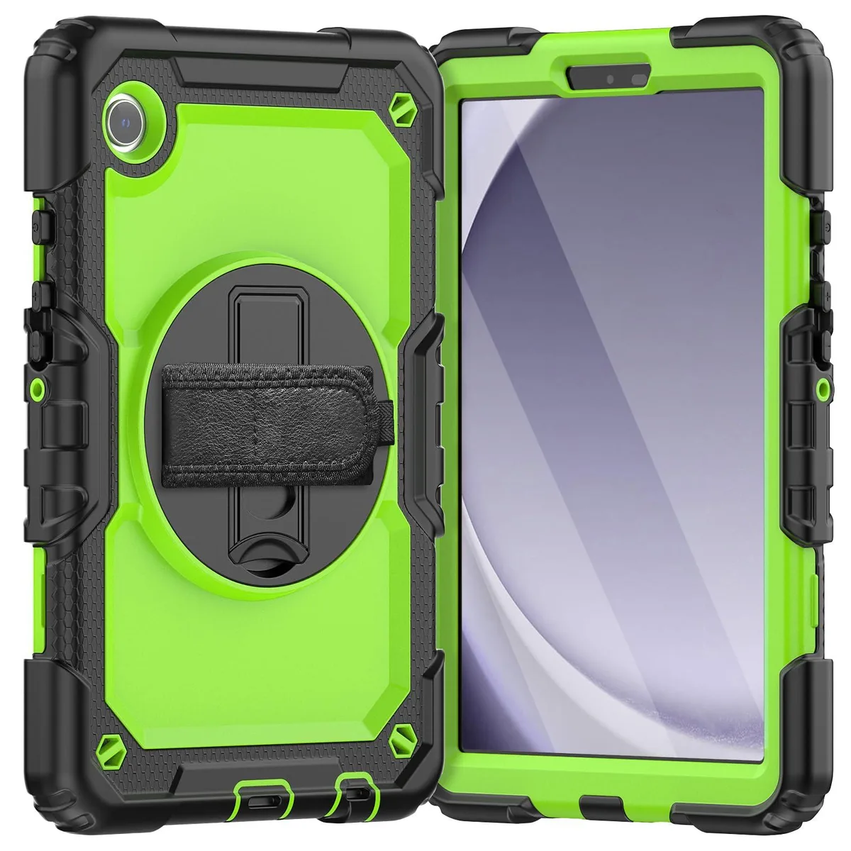 Timoom Timoom Heavy Duty Case 360° Stand Shoulder Strap GreenPC for Galaxy Tab A9 8.7 SM-X110/X115/X117 — product photo