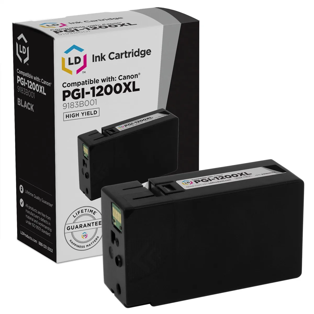 LD Products LD Products Compatible Ink Cartridge for Canon PGI-1200XL 9183B001 High Yield Black Single — product photo