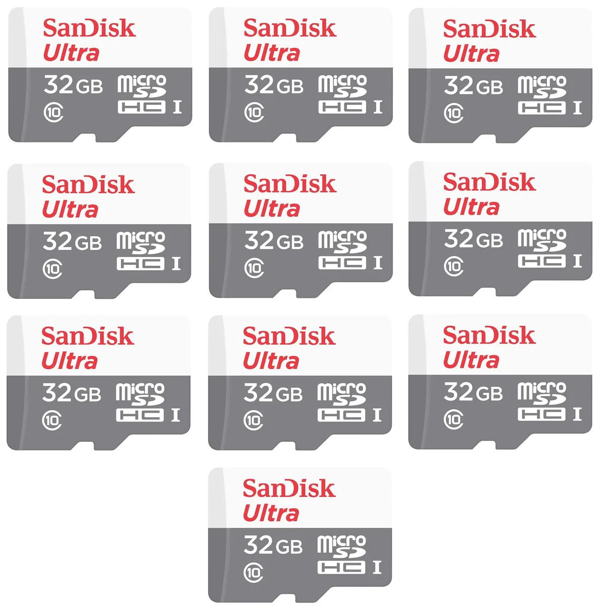SanDisk SanDisk Ultra 32GB microSDHC Class 10 10-pack — product photo