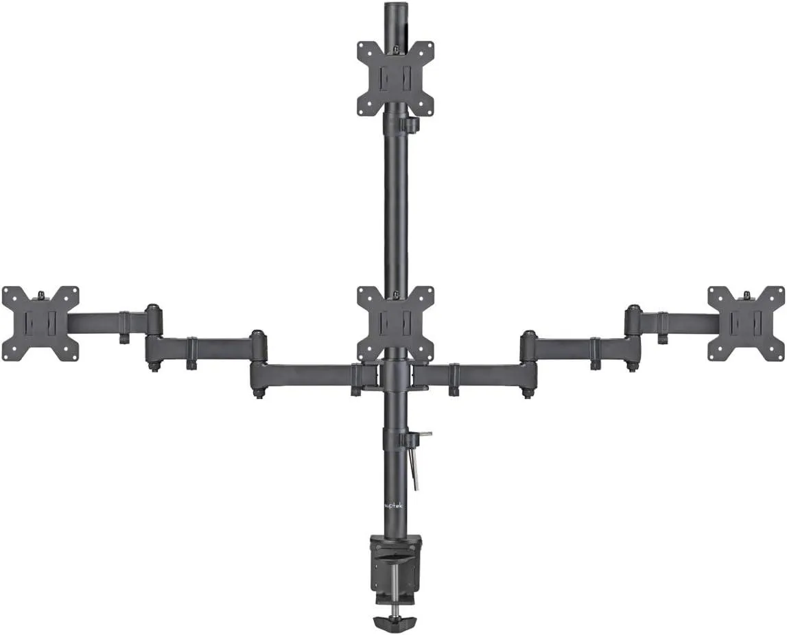 PISKEKAT PISKEKAT Quad Monitor Mount 31.5in Pole 27in 22lb VESA 75/100 MD6864 — product photo