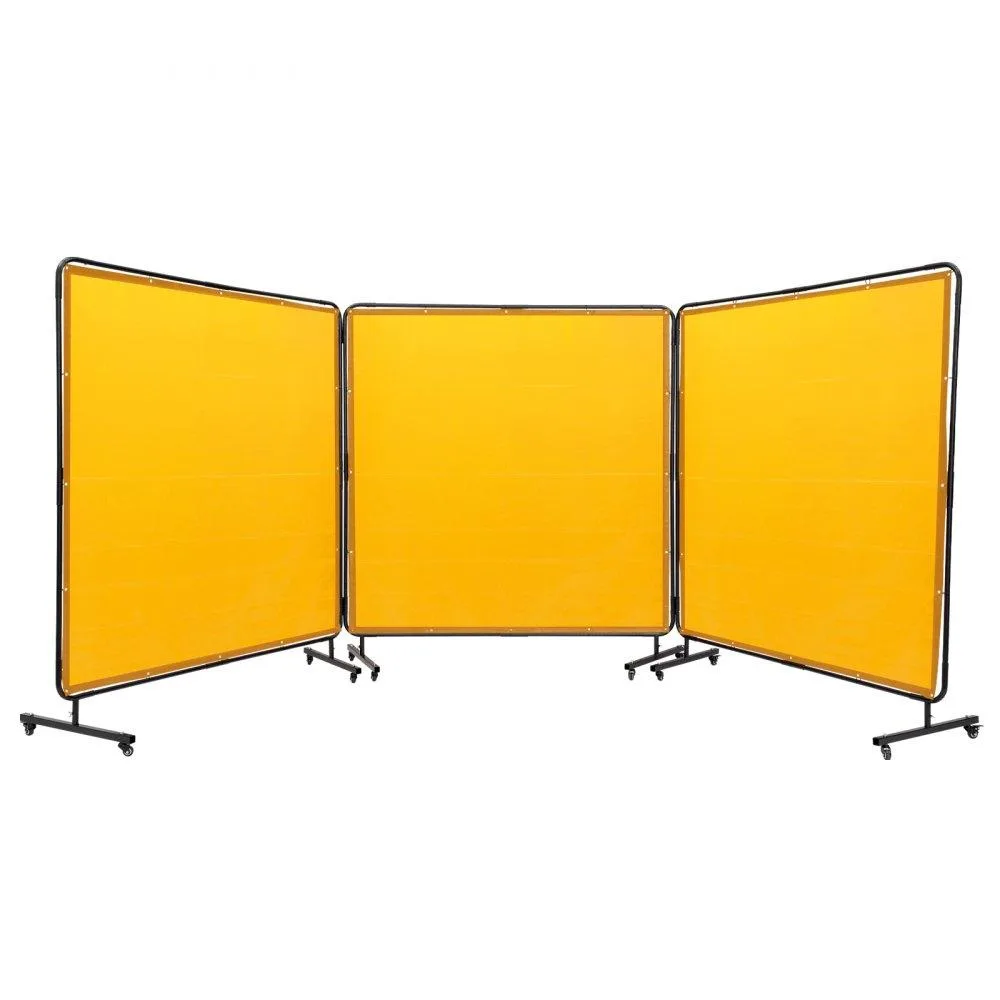 VEVOR VEVOR XU-2315 3-Panel Welding Screen 1.8 m Yellow — product photo