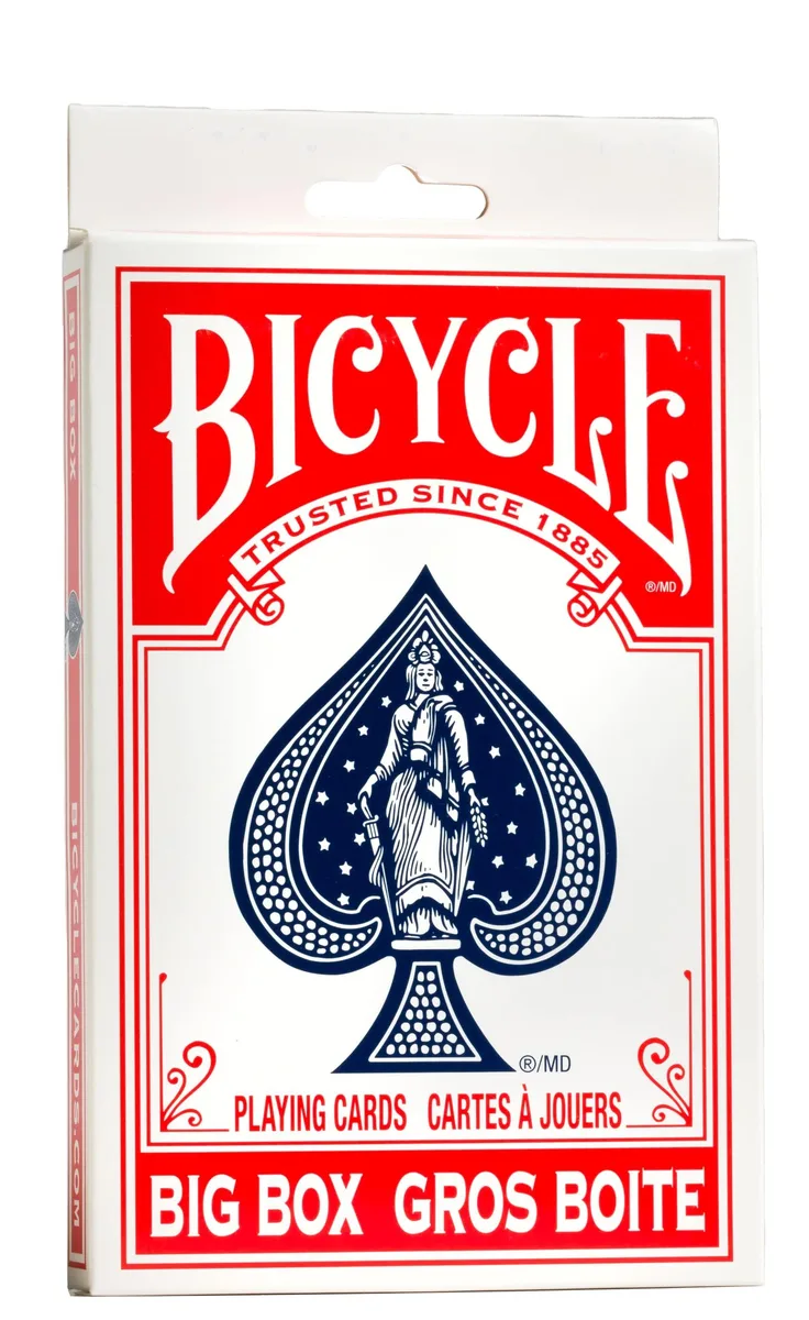 Bicycle Big Box Playing Cards - Red 7 x 4.5 in — product photo