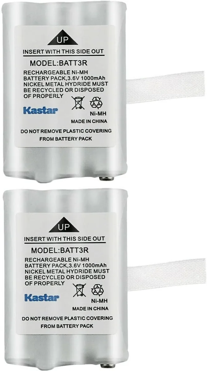 usbroway usbroway 2-Pack Ni-MH 3.6V 1000mAh two-way radio battery — product photo