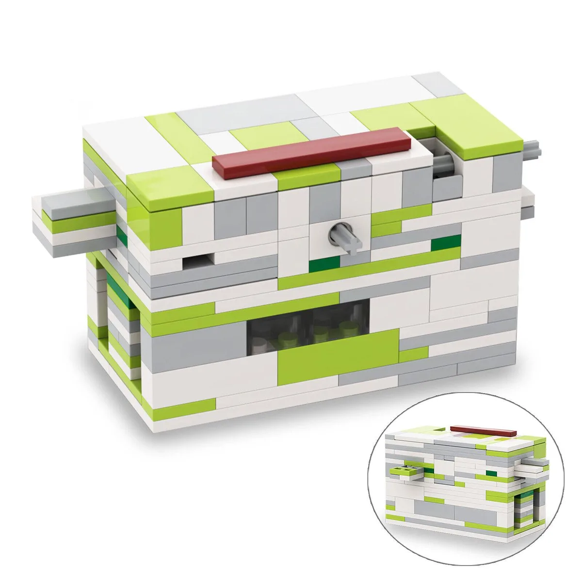 Multi-colour plastic interlocking bricks in a box, 241 pieces, app-enabled MOC set