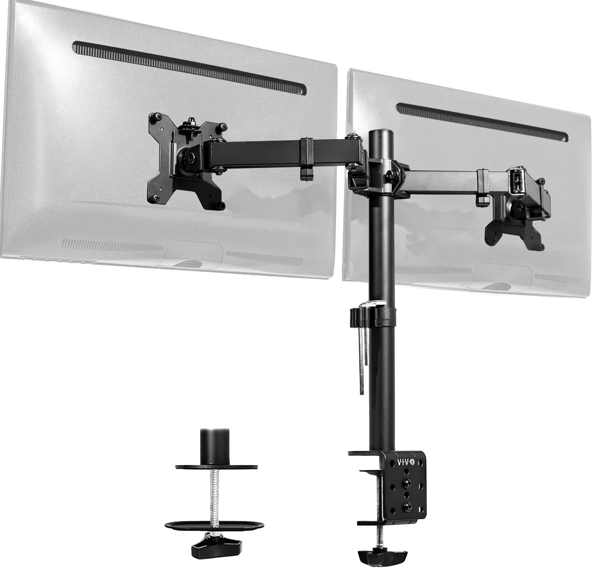 VIVO VIVO Dual Monitor Desk Mount 13-30" 22 lbs VESA 75x75 100x100 — product photo