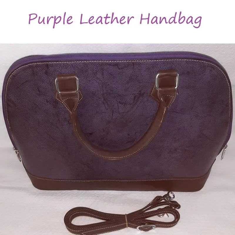 Interloper Interloper Purple Leather Satchel 13 x 4.5 x 11 inches — product photo