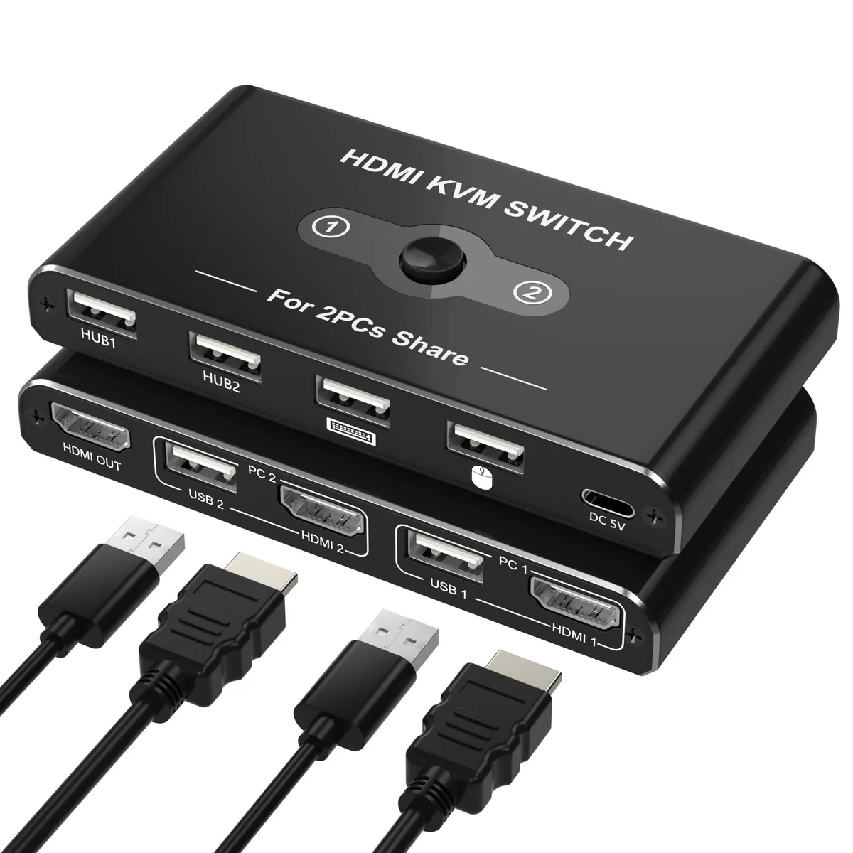 TRENDnet B-KVM-04 KVM Switch 4K@60Hz 2 Computers 4 Ports — product photo
