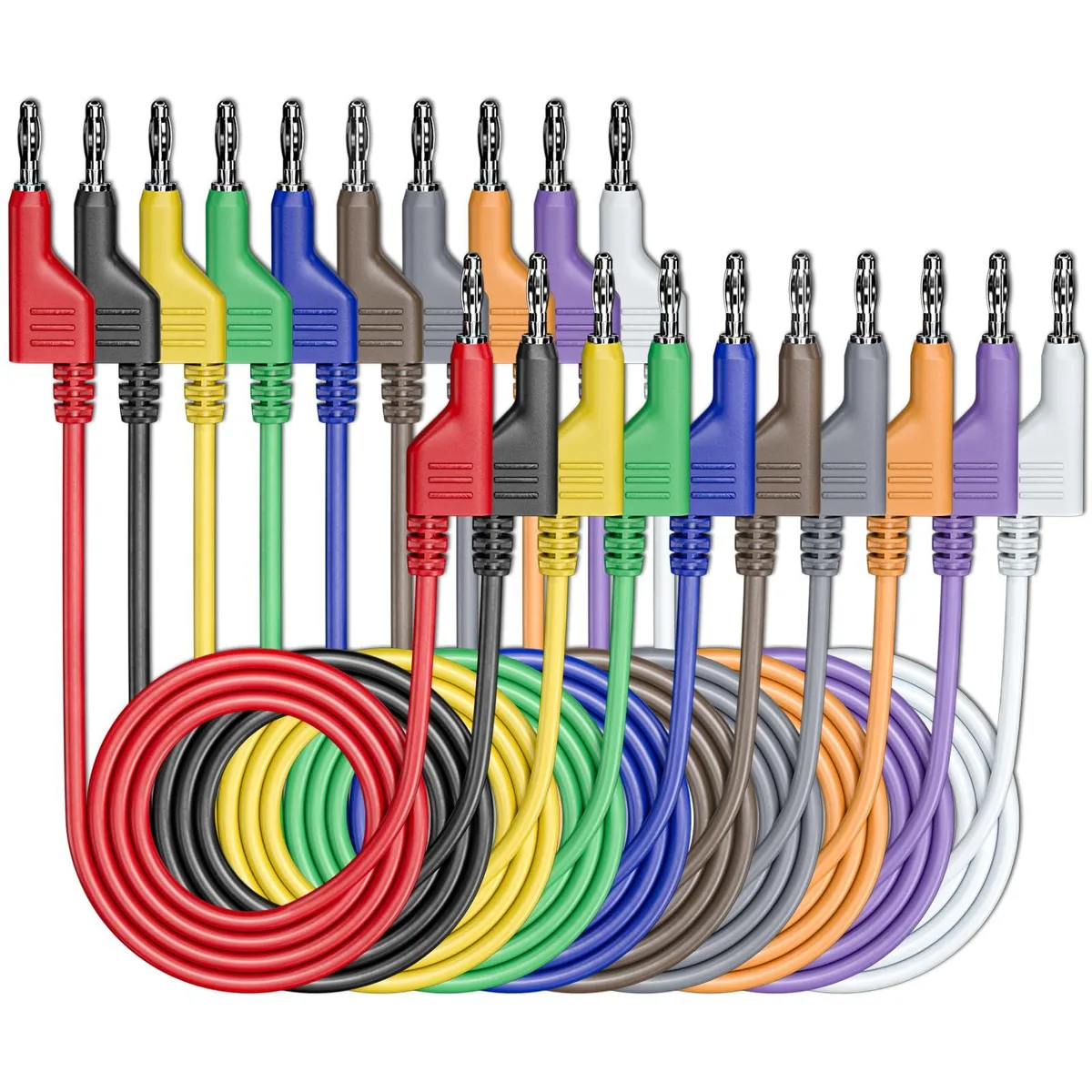 KEHIPI KEHIPI 10PCS Stackable Banana Test Leads 1m 1000V 15A — product photo