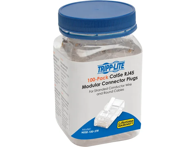 Tripp Lite Tripp Lite N030-100-STR RJ45 Cat5e connector 100 pack — product photo