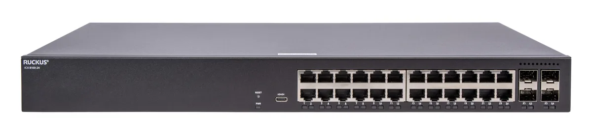 RUCKUS WIRELESS RUCKUS WIRELESS ICX8100-24-X 24-port network switch — product photo