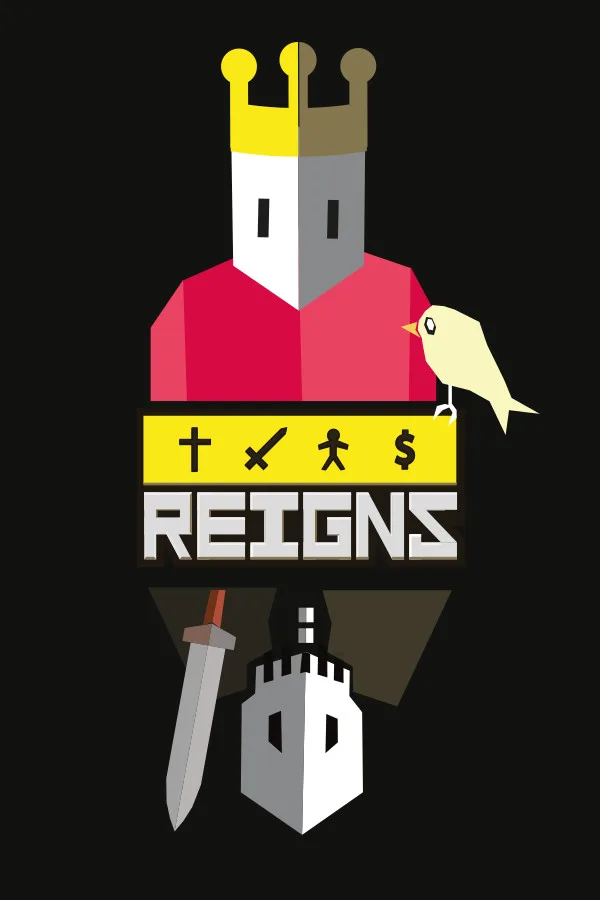 Digital Steam game code card for Reigns RPG