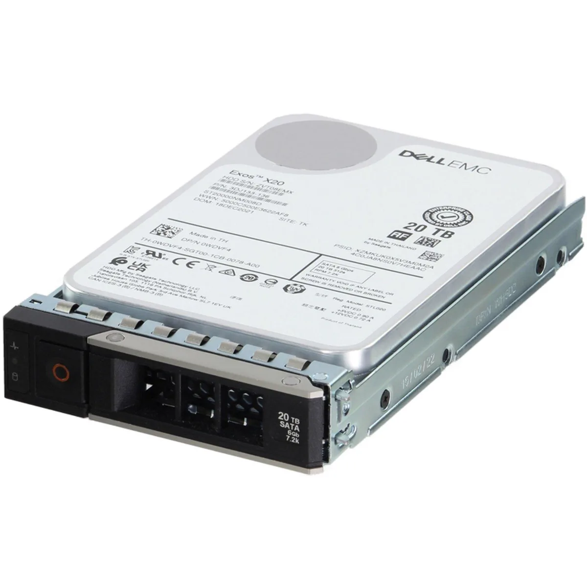 DELL DELL 20TB 7.2K 512e 6Gbps SATA 3.5 internal hard drive Exos X20 — product photo