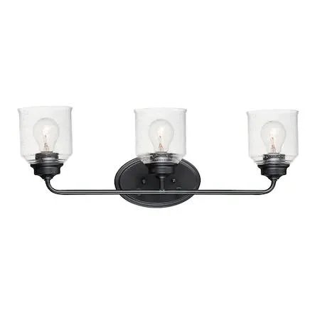 Maxim Maxim 12263CDBK Acadia 3-Light 25" Black Vanity Light — product photo