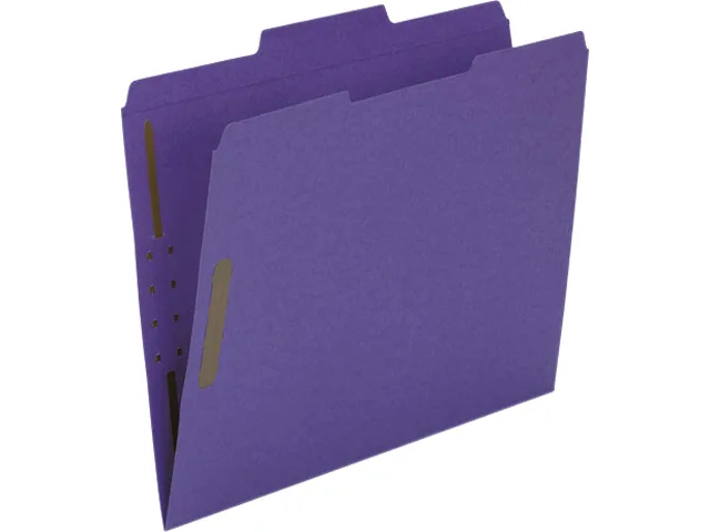 Smead Smead 13040 File Folder Purple 2 Fastener 1/3-Cut Tab Letter Size 50/Box — product photo