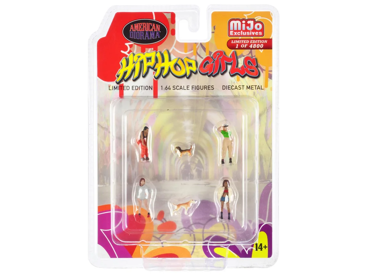 American Diorama American Diorama Hip Hop Girls 6pc Diecast Set Ltd 4800 1/64 — product photo