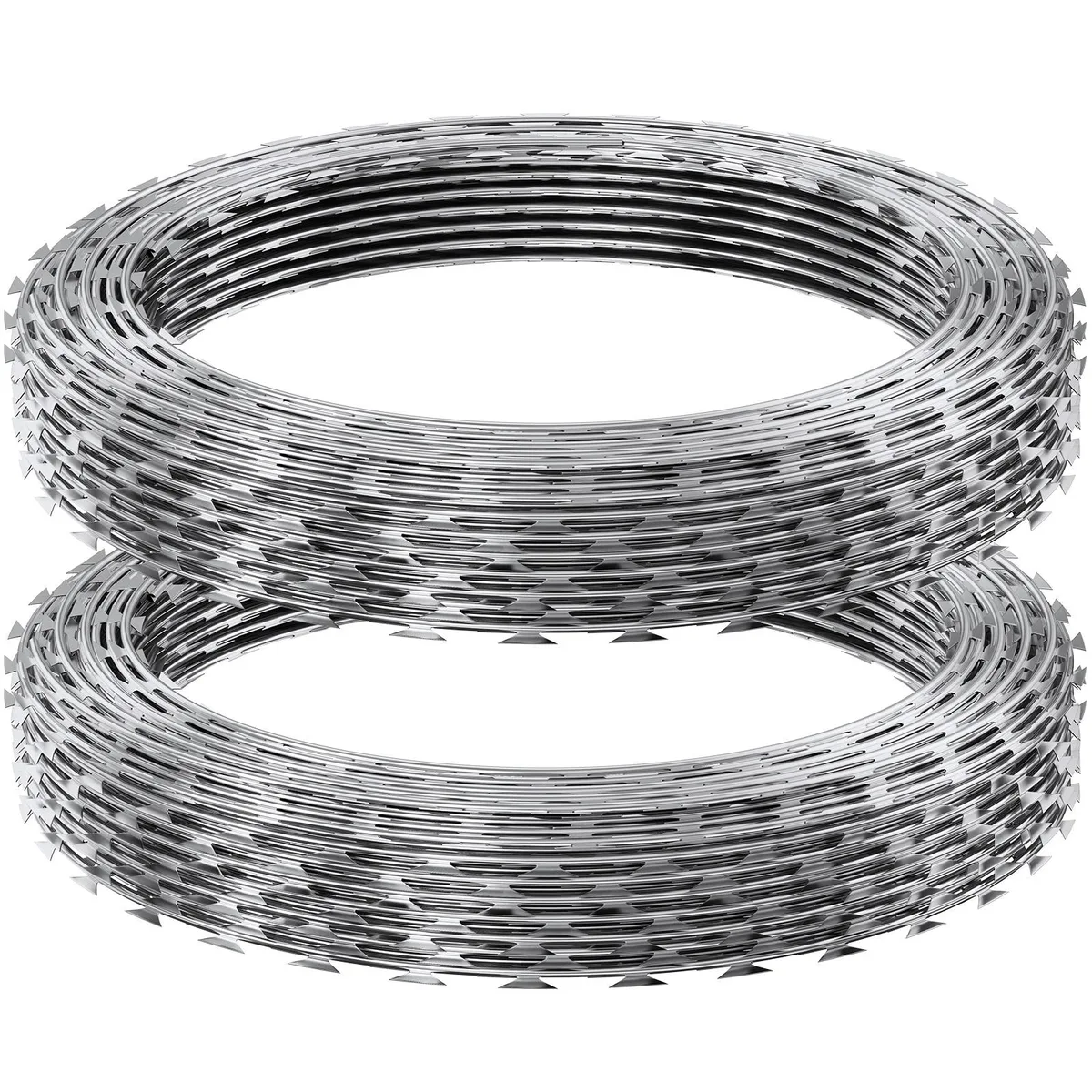 VEVOR VEVOR SD-SRBW7.5-BTO22 Razor Wire 98 ft 2 Rolls Spiral 19 in Coil — product photo