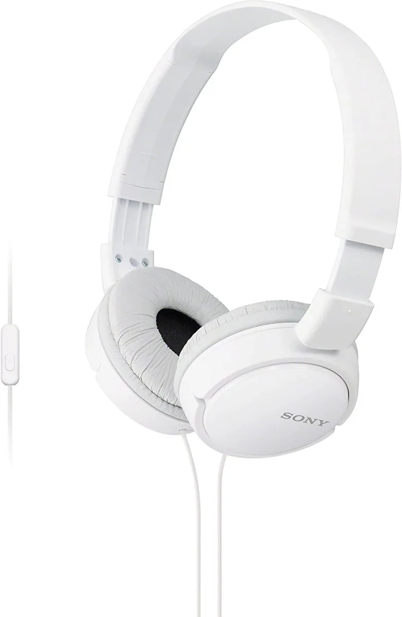 Sony Sony MDR-ZX110AP White Wired On-Ear Headphone with Microphone — product photo