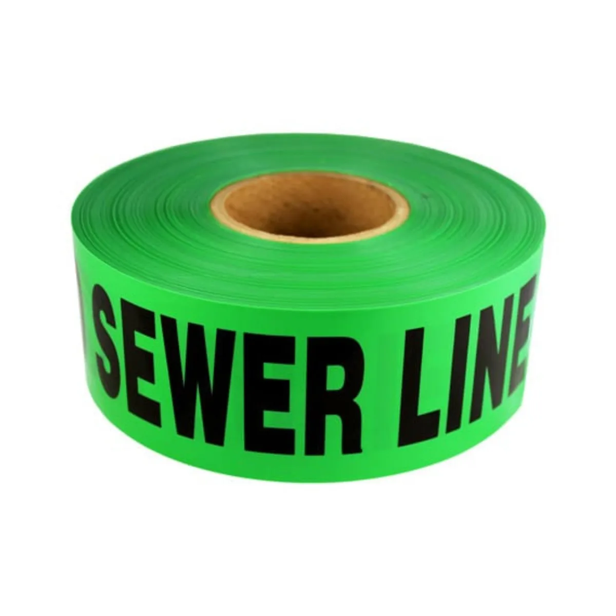 Presco Presco Underground Non-Detectable Tape 3 in x 1000 ft Green Black CAUTION BURIED SEWER LINE BELOW — product photo