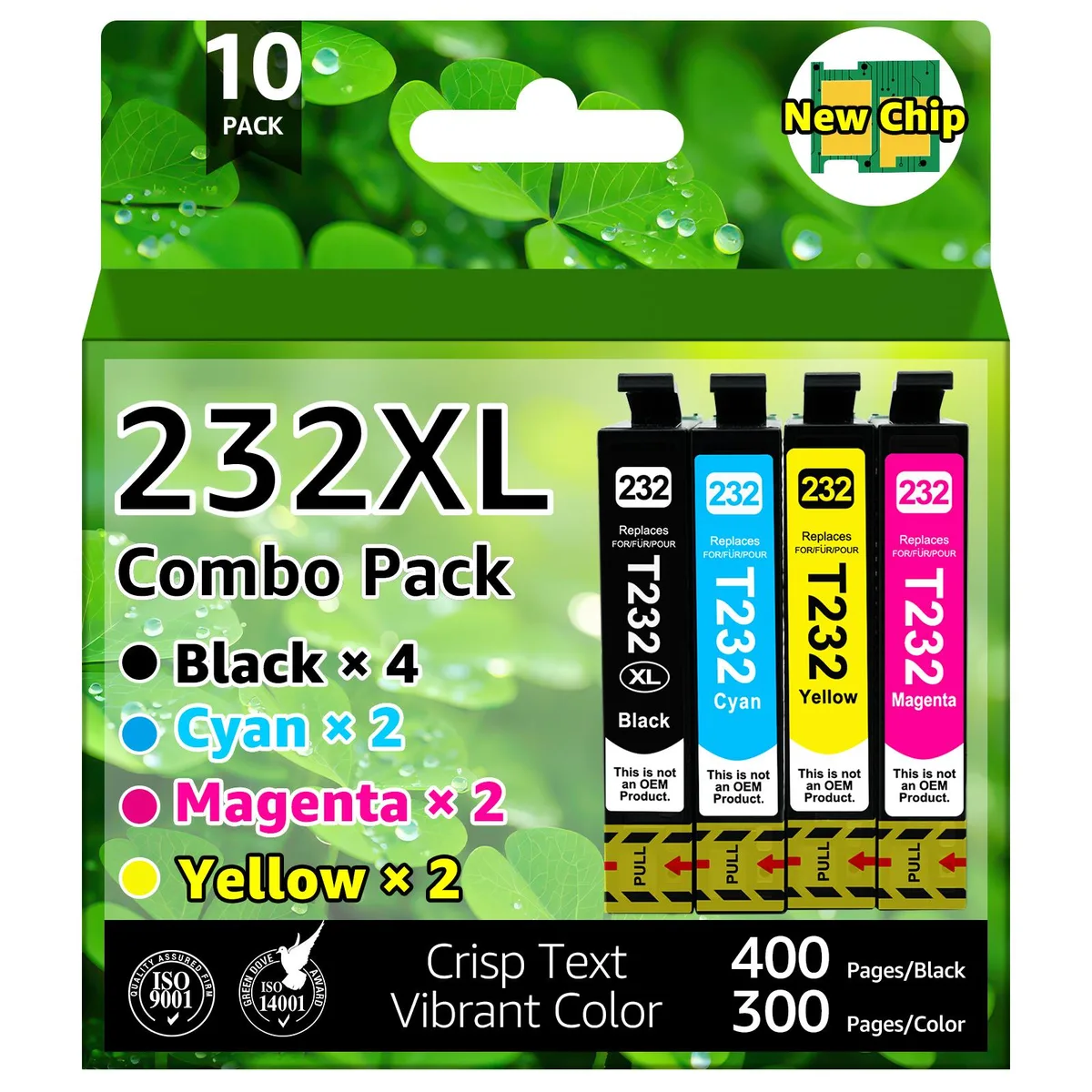 GREENCYCLE GREENCYCLE 232XL 10-Pack Ink Cartridges Black/Cyan/Magenta/Yellow — product photo