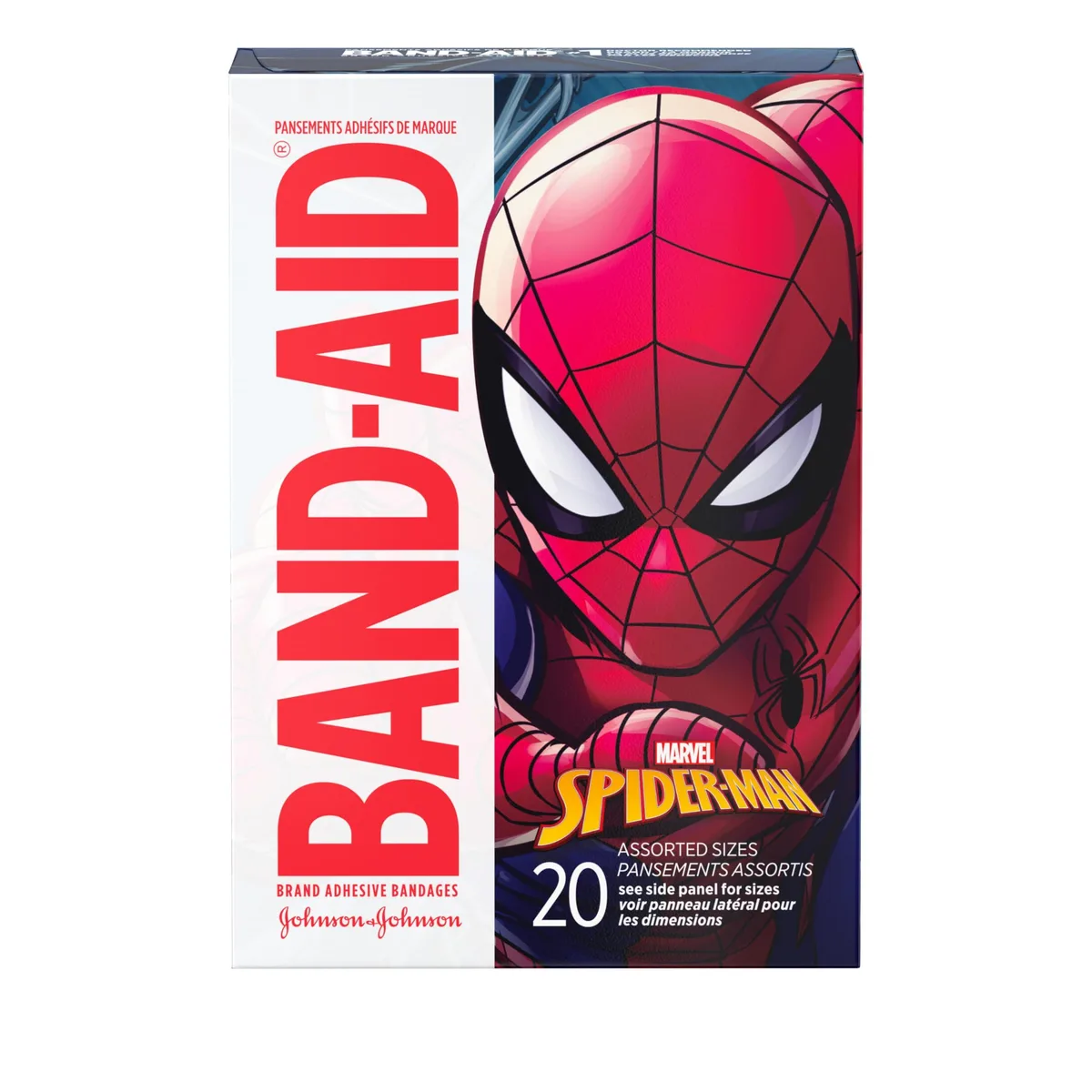  Band-Aid Marvel Spiderman Adhesive Bandages 20 Ct — product photo