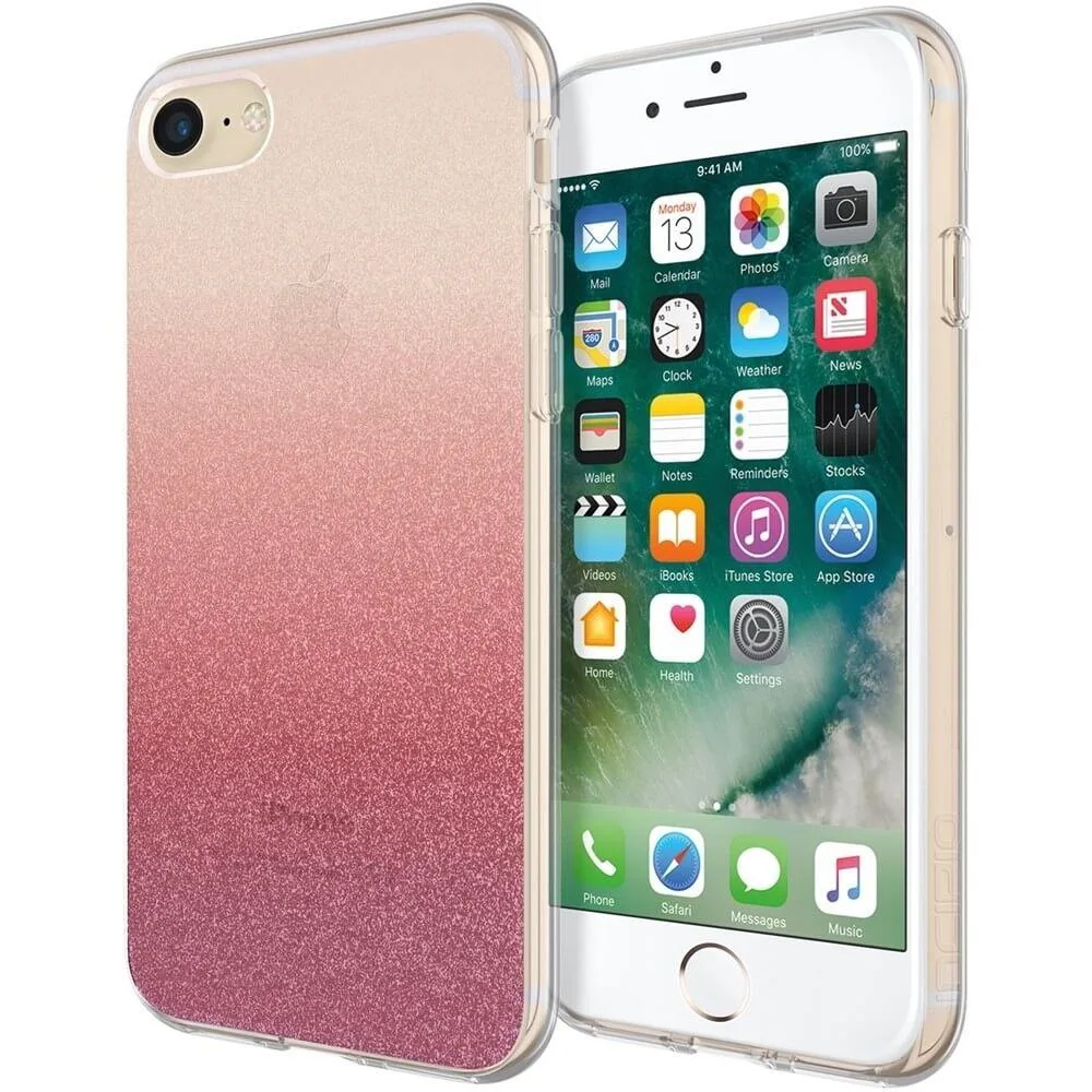 Translucent cranberry sparkle shell case for iPhone 7