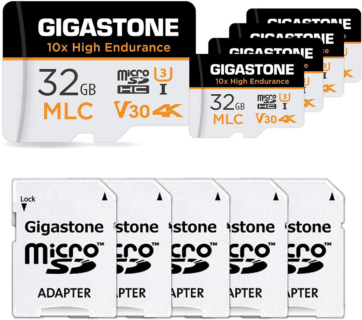 Gigastone Corporation Gigastone Corporation 32GB 5-Pack MLC High Endurance MicroSD Card — product photo