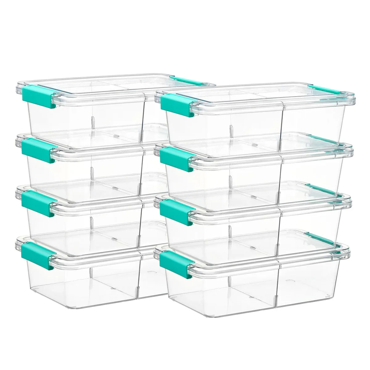  Learning Resources 8 Pack Clear Pencil Box 1.5 Qt Removable Divider — product photo