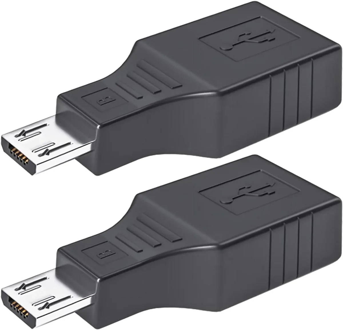 FLEANE FLEANE 2 Pack USB 2.0 OTG Adapter Micro USB Male to USB A Female — product photo
