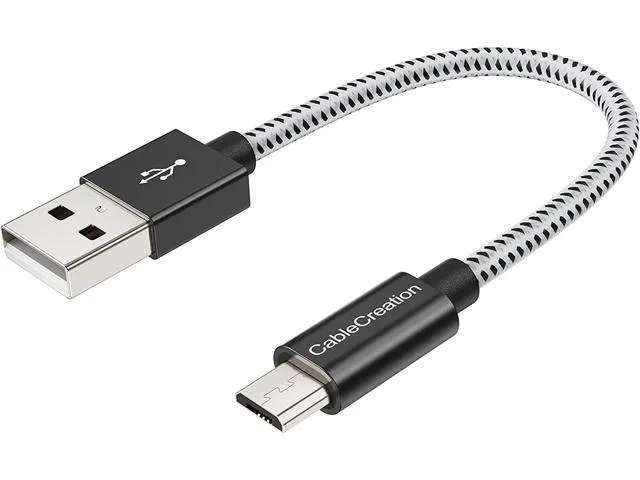 ORVIX ORVIX Micro USB Cable 0.5 ft 24 AWG 2.4 A 480 Mbps Black — product photo