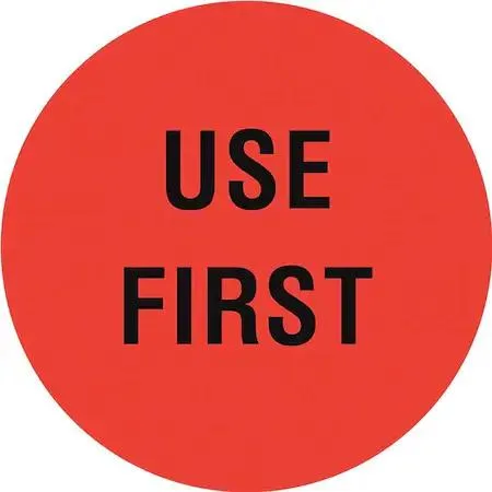 Value Brand Value Brand Circle Inventory Label Use First Red Pk1000 — product photo