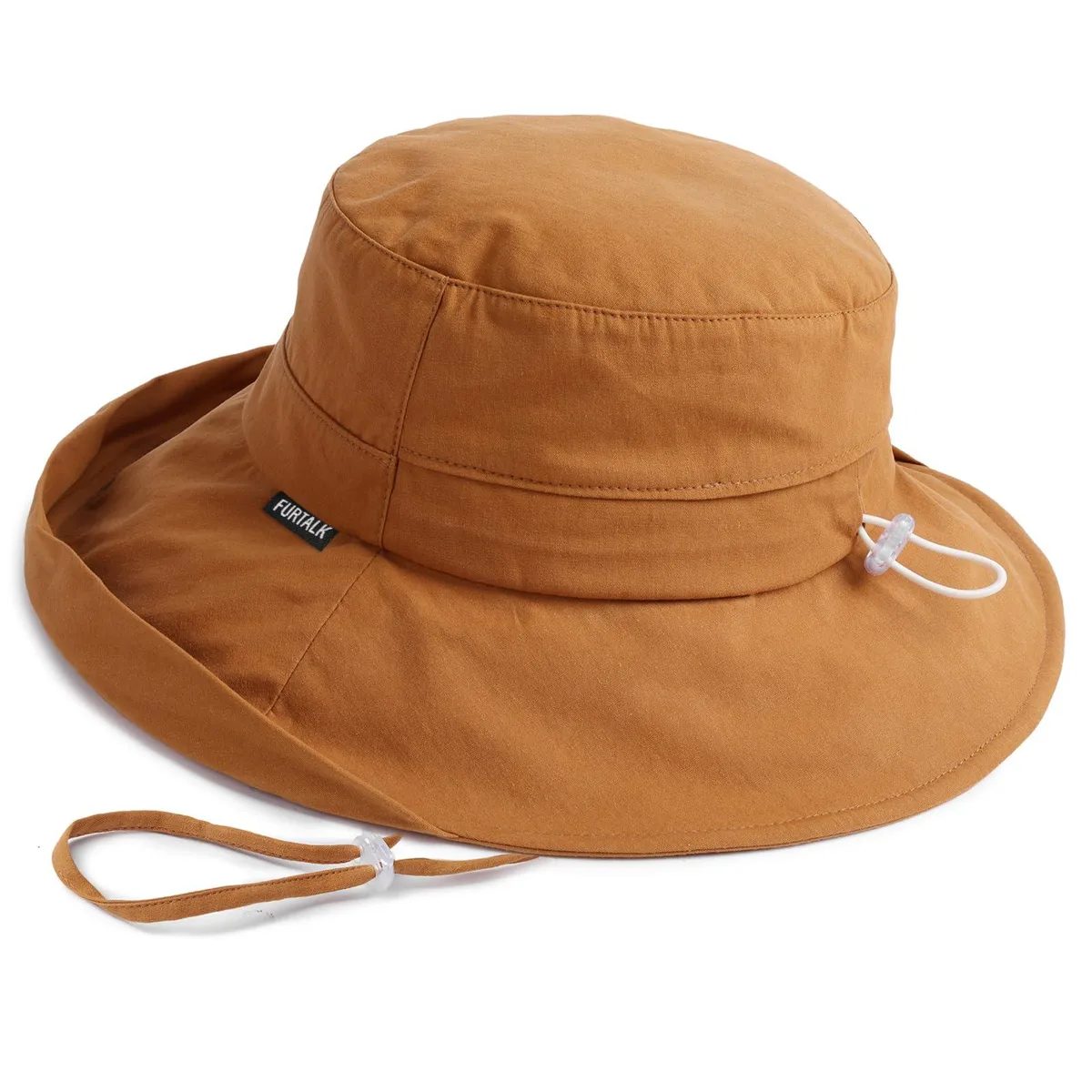 Wide Brim Ponytail Sun Hat UPF 80+ Cotton Black — product photo